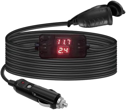 RGBer® Zigarettenanzünder 12 Volt Verlängerung Kabel,Zigarettenanzünder Verlängerung mit Batteriewächter 12v für Auto Kühlbox geeignet.