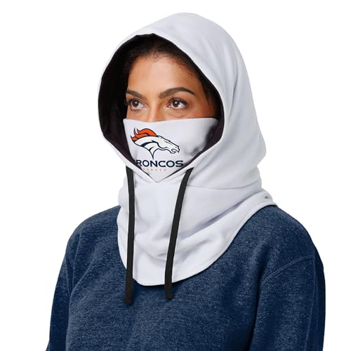 FOCO NFL unisex-adult Nfl Team Logo White Drawstring Winter Cap Hooded Gaiter Balaclava Face Cover4