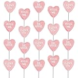 Fruidles Valentine's Heart Lollipop Candy Sucker Assortment, Dextrose Pressed Candy, Kiss me, Be Mine, I Love You and Sweet Heart, Individually Wrapped (12-Pack)