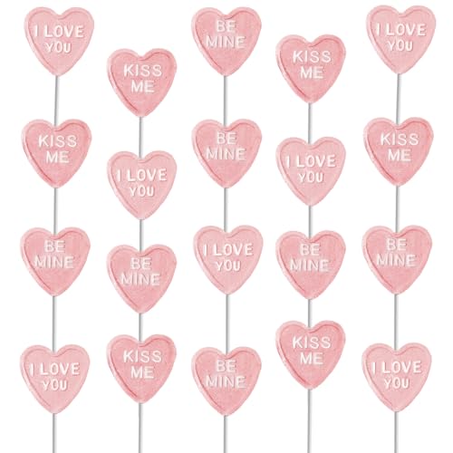 Fruidles Valentine's Heart Lollipop Candy Sucker Assortment, Dextrose Pressed Candy,