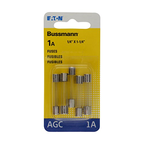 Fusible AGC 1A Bussmann BP/AGC-1-RP pour protection de circuit automobile