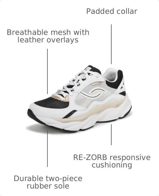 Ryka Women's Rezorb Max Classic Walking Shoes White Black 8 W by Ryka - Used condition - Image 3