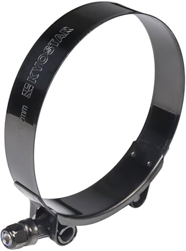 Miniatura 56 de Kyostar Abrazadera de manguera con perno en T de 2.5 pulgadas, ajustable, acero inoxidable, color azul titanio, diámetro de abrazadera para 2.5