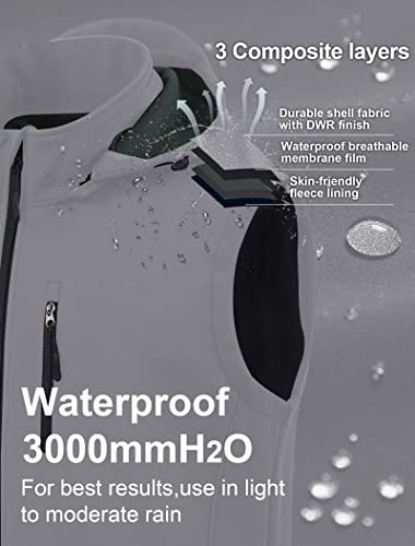Image of CREATMO US Men's Casual Lightweight Warm Thin Outerwear Vest Windbreaker Sleeveless Jacket With Removable Hood