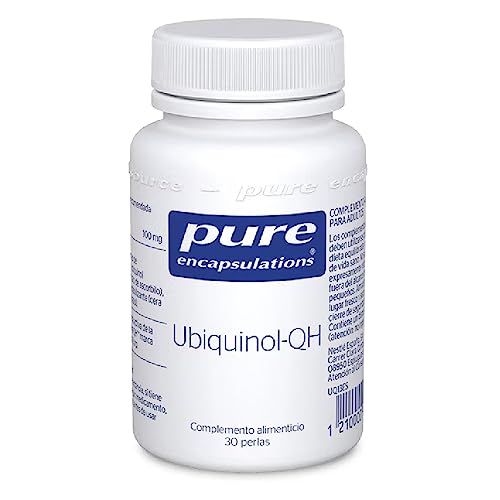 PURE ENCAPSULATIONS Ubiquinol QH, Coenzima Q10 en su forma reducida, Biológicamente igual a la producida por el cuerpo, 30 Perlas