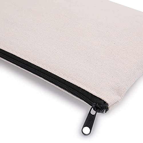 Yarlung 32 Pack Canvas Zipper Pouch, 8X5 Inches Blank Diy Craft Pen Pencil Case Multipurpose Makeup Bags For Cosmetic, Invoice Bill, Travel Toiletry, Black Zippers #TOP3