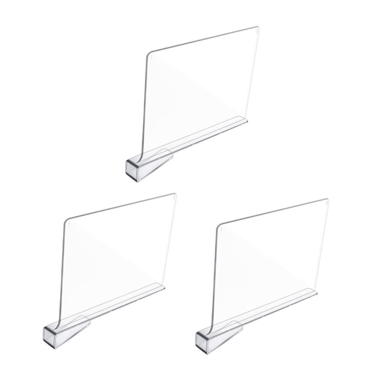 SOLUSTRE 4Pcs Clear Acrylic Closet Dividers Multi Function Shelf Separators for Organizing Wardrobes Easy Installation No Tools Required for Neat Storage Cabinets and Shelves