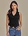 luvamia Vest Tops for Women Trendy Fashion Casual Summer Cropped Dressy Suit Vests Button Up Sleeveless Waistcoat Womens Black Vest Black Large Fits Size 12 Size 14