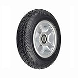 AlveyTech 7'x2' Black Flat-Free Front Wheel Assembly with Silver Rim for The Go-Go Elite Traveller...
