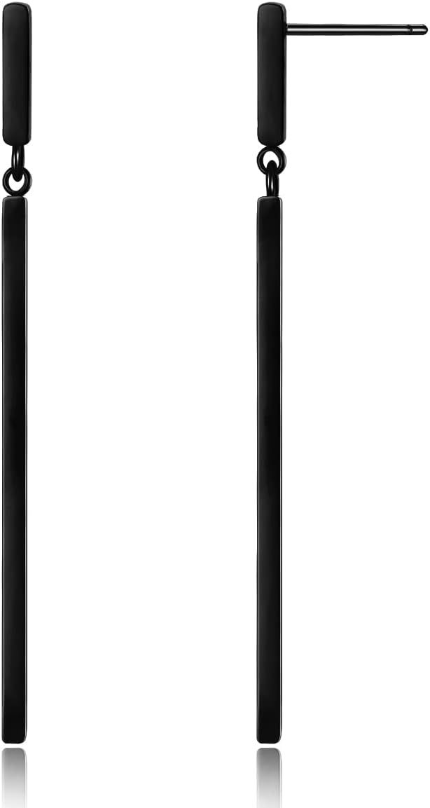 MUYAN Long Metal Bar Dangle Drop Earrings for Women Minimalist Vertical Bar Earrings