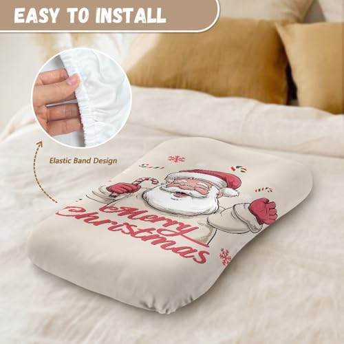 Image of ZOUTAIRONG Merry Christmas Sheetsack Bassinet Sheets Neutral Unisex Fitted Baby Bassinet Sheets Set for Standard Bassinets for Baby Boys or Girls