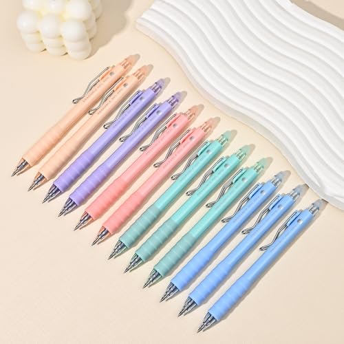 M&G 12 bolígrafos retráctiles de tinta azul borrable miniatura 7