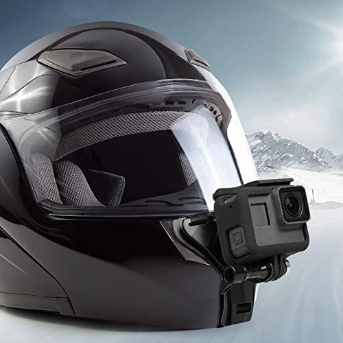 Helmet Mount, Helmet Chin Mount, Chin Mount, Helmet Chin Holder, Front Helmet Mount, Motorcycle Helmet Front Chin Strap Fixing Bracket Full Face Helmet Chin Mount for Fixing Action Camera