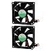 Ruilogod 8cmx8cmx2.5cm DC Fan 8025 0.20a 24V 2 pz