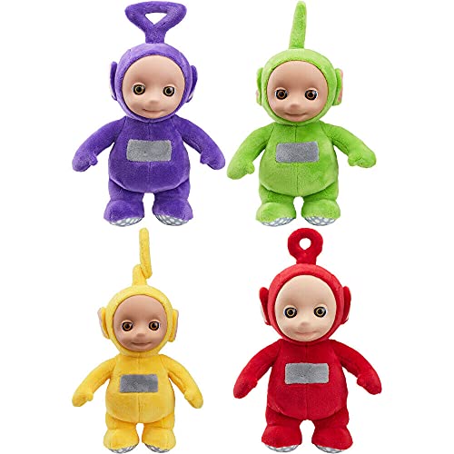 Teletubbies 26cm Talking Po, Laa Laa, Dipsy and Tinky Winky Soft Plush - Full Set