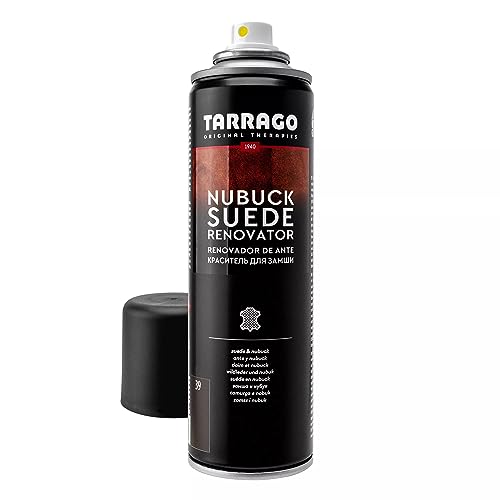 Tarrago Nubuck Suede Renovator 250 ml | Spray Impermeabilizante | Renovador para Zapatos, Bolsos, Textil, Ante y Nubuck | Waterproof   Agua y Lluvia (39) Marrón Medio)