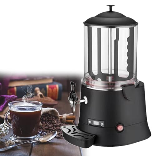 GESAIDES Máquina para Hacer Chocolate Caliente Comercial, Dispensador de Chocolate Caliente, Máquina Calentadora, Calentador de Bebidas Calientes para Calentar Chocolate, Café y Leche, 10 l