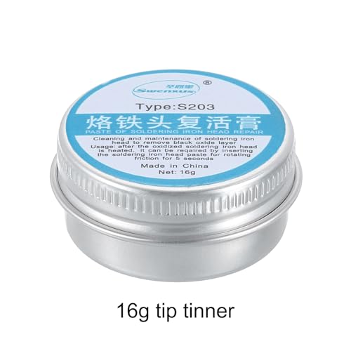 Image of HARFINGTON 4pcs Tip Tinner 16g Solder Tip Cleaner for Removes Oxidation Soldering Iron Tip Resurrection Paste Tin Powder Resurrection Paste