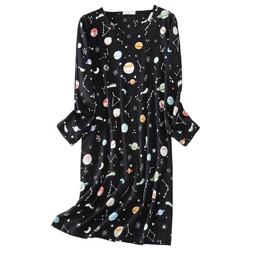 Image of PNAEONG Women's Cotton Long Maxi Night Gown Nighty Dress Stylish Super Soft Comfortable