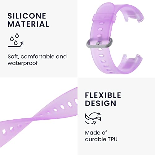 kwmobile Straps Compatible with Xiaomi Mi Watch Lite/Redmi Watch Straps, 2x Replacement Silicone Watch Bands - Image 3