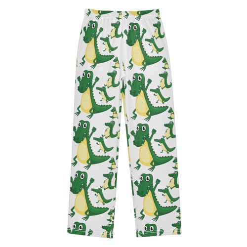 ZZKKO Green Aligators Boys Pants for Kids Jogger Pants with Pockets S-XL