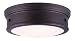 CANARM LTD IFM624A13ORB Boku ORB 2 Bulb 13 Inch Flush Mount Oil Rubbed Bronze with Flat Opal Glass