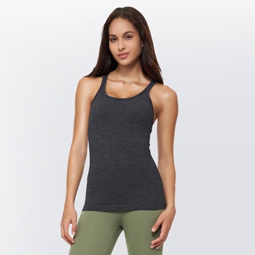 Image of sphinx cat Yoga Racerback Tank Top for Women with Built in Bra,Women's Padded Sports Bra Fitness Workout Running Shirts