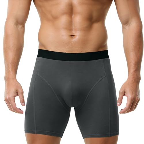 Calzoncillos de algodón transpirable gris oscuro M con ajuste ergonómico premium 3