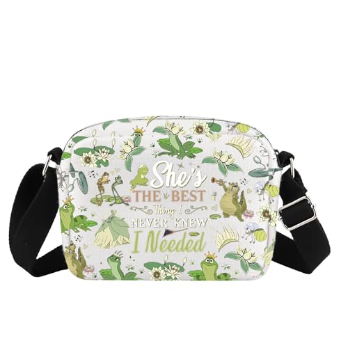 Princess Frog Crossbody Bag Frog Princess Gift She's The Best Thing i Never Knew i Needed Cartoon Movie Fairy Tales Gifts Bag