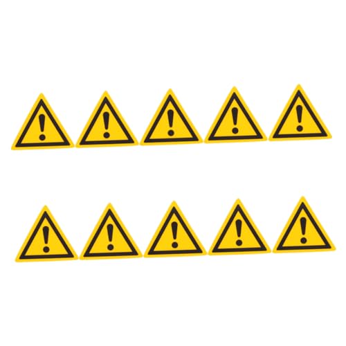 FUNOMOCYA 10 piezas Pack de Pegatinas de Advertencia Triángulo de Precaución Adhesivas con Fondo Amarillo para Superficies Señales de Seguridad para Equipos y Máquinas Alta Visibilidad y