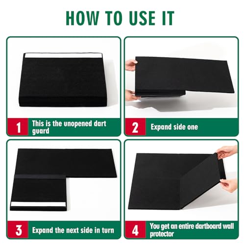 image for Hahafelt Dart Board Wall Protectors Dart Board Backing Felt Wall Tiles