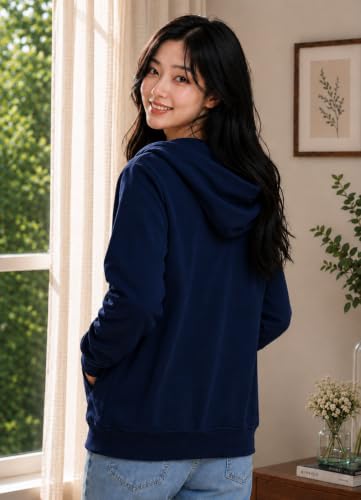 Image of ADBUCKS Women's Cotton Winter Jacket Sweatshirts Casual Drawstring Clothes Zip Up Hoodie With Front Pocket Ii Womens Hoodies Ii Womens Jacket Ii Winter Sweater Hoodie For Women & Girls
