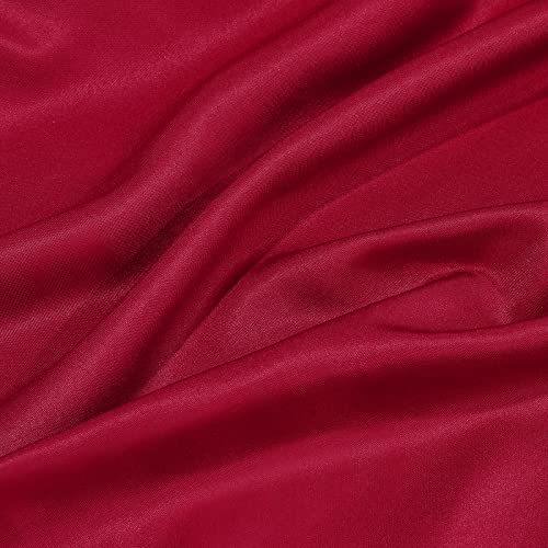 Image of Burgundy Round Backdrop Cover 7.2ft Burgundy Circle Birthday Photo Photography Background for Valentines Day Party Baby Shower Wedding Decorations