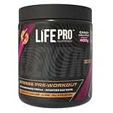Pre Entreno Life Pro Elektro 400g - Pre Workout con Citrulina Malato 8000mg, Beta Alanina 3000mg, Taurina 1500mg y Cafeína 200mg - Preentreno gimnasio fuerte - Energía y Rendimiento - Lollipop