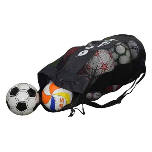 Image of SAS SPORTS Football Carry Bag (10-12 Balls) - 2 Strips (Black)