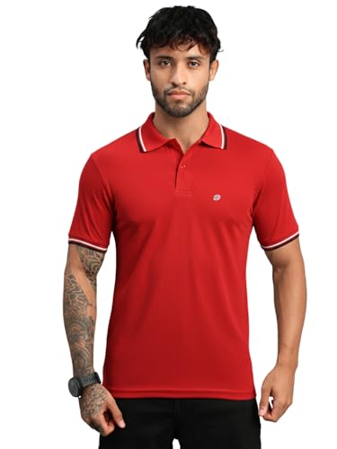 Image of Lux Nitro Men's Dry Fit Polo T-Shirt | Microfiber Sports Collar T-Shirt | Moisture Wicking, Breathable & Quick Dry | Stylish Casual & Gym Wear