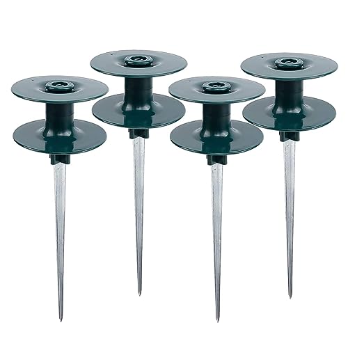 yasoe Lot de 4 Guides de Tuyau sur Piquet en Zinc Guide de Tuyau D'Arrosage avec Piquet en Métal