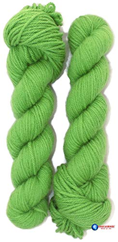 Image of WOA Fashions Wool Pastel Color Acrylic Hand Knitting Yarn (Kelly Green) (Hanks-300Gms)