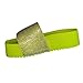 Sandali Scarpe Basse da Donna Casual Punta Aperta Strass Scarpe da Spiaggia Pantofola con Fondo Spesso (38,1Verde)