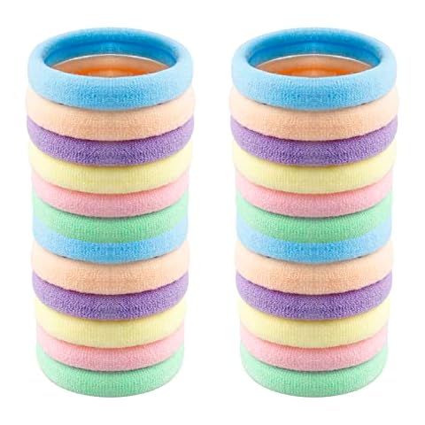 50 Pcs Large Cotton Hair Bobbles Cover