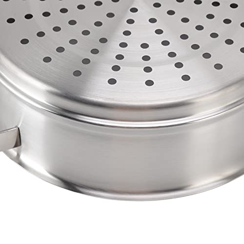 Cesta de vaporizador de aço inoxidável para panela, panela de metal empilhável panela a vapor panela