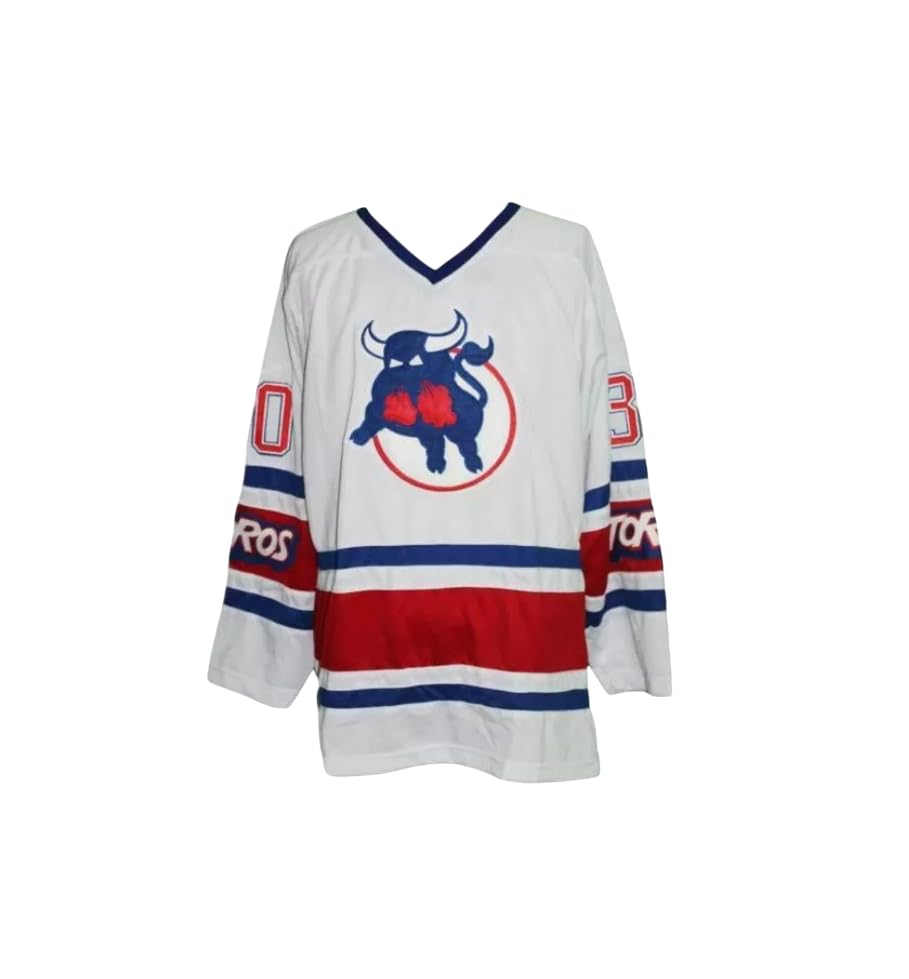 Toronto Toros Defunct Team Hockey Jersey Canada Stiched Custom Name Number (US, Numeric, 66, Regular, Regular, White 1)