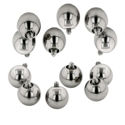 8 Pack of 4mm - 14g Internally Threaded Replacement Balls Body Jewelry 7z Acc