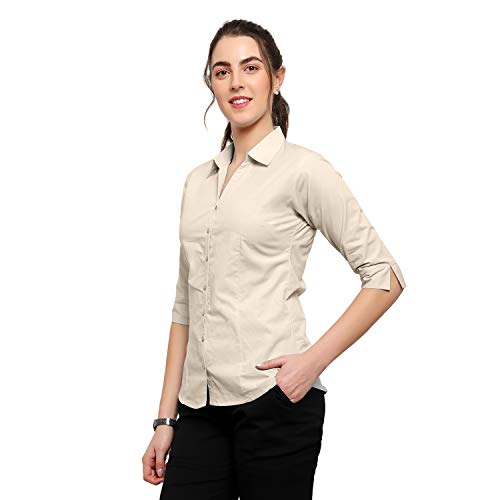 Image of Blue Ronin Women 3 /4 Sleeve Stylish Western Official Formal Shirts Regular fit Shirts for Women