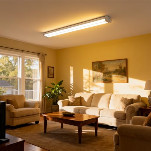 Image of Fluorescent Light Bulbs 48 Inch, T8 LED Bulbs 4 Foot Type A+B, 24W 3200LM 3000K Warm White, F32T8 or F40T12 LED 4FT Replacement, Plug and Play or Ballast Bypass, Double or Single End Powered, 2-Pack