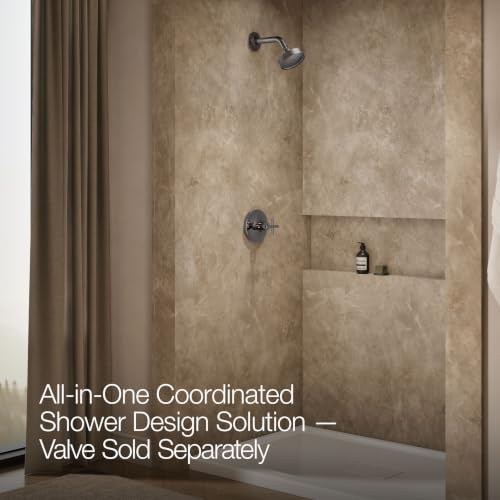 KOHLER TS14422-3G-TT Purist Rite-Temp Shower Trim Kit con manija cruzada 1.75 Gpm, Titanio vibrante miniatura 5