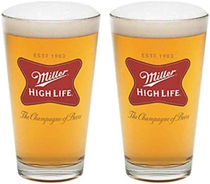 Miller High Life - Juego de vasos de cerveza (2 L)