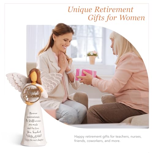Retirement Gift for Woman, 6" Handcrafted Happy Retirement Angel Figurine - Image 4