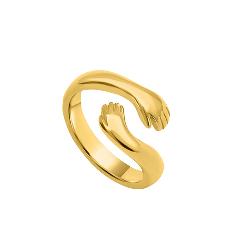 Love Hug Ring for Women (Size-6,7,8) - Gift for Girls & Women, 18k Gold Plated Rings-image-22