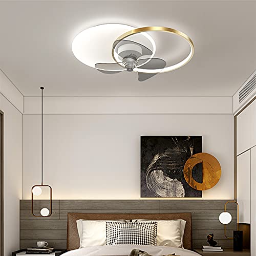 Ventilateur de plafond avec lampe et télécommande pour salon à 6 vitesses réversible - 2
